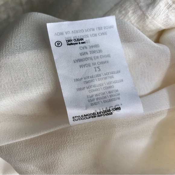 Vince Sheath Dress Textured Snake Print 3/4 Length Sleeves Mod Retro White sz 12 - Picture 11 of 11